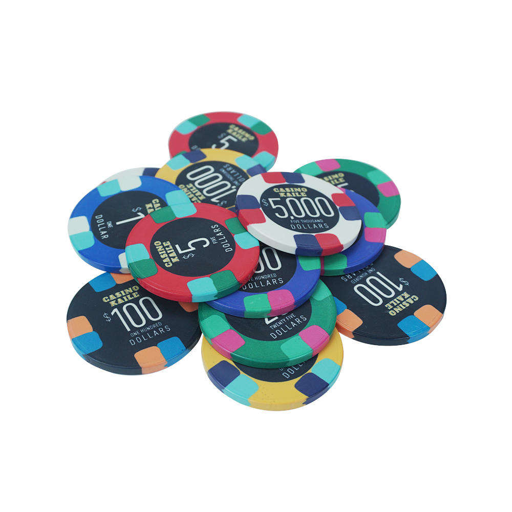 CMC127 Professional Oversized Poker Chips Ceramic 19g 55mm or Other Big Size Customise Logo Set for Casino Poker Club Game