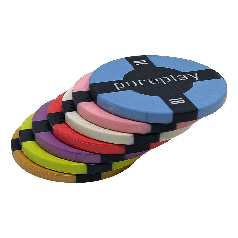 CMC097 Wholesale Upscale 10g Poker Chips Ceramic 39mm Round Color Chip cheap Price Moq 1pc Accept Custom Logo Design with Denomination