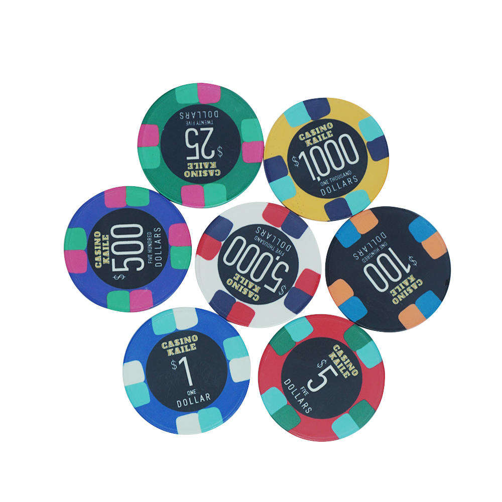 CMC127 Professional Oversized Poker Chips Ceramic 19g 55mm or Other Big Size Customise Logo Set for Casino Poker Club Game