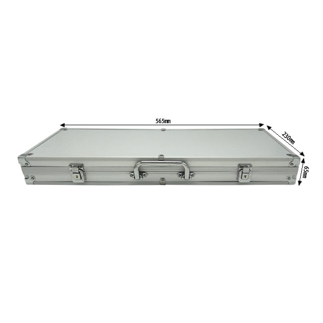 500 Chip Aluminum Box with Long and Short Bars and Stars