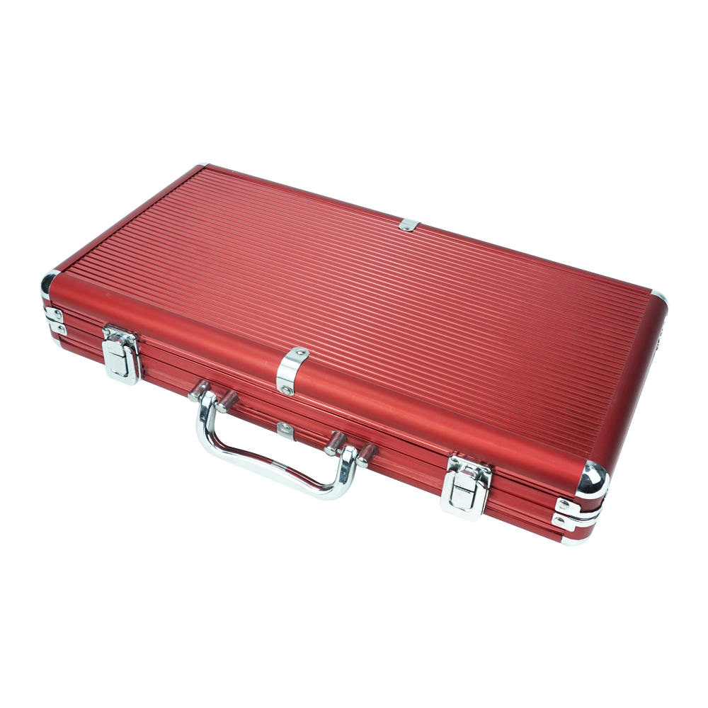 AC21-8 Red 300 Chip Aluminum Box