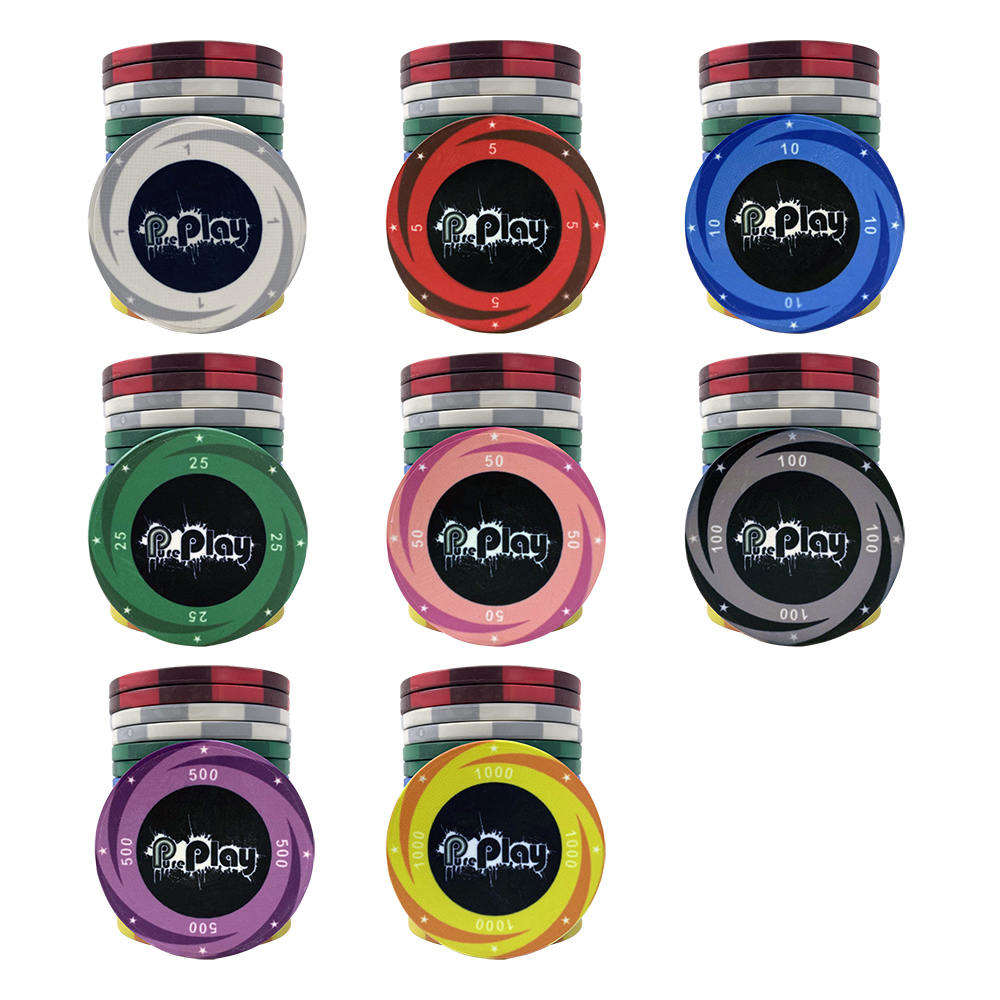 CMC056 Top Quality Ceramic Custom Poker Chips 10g Ept 39mm Round Chips with cheap Price from Chinese Factory for Casino Gambling Game