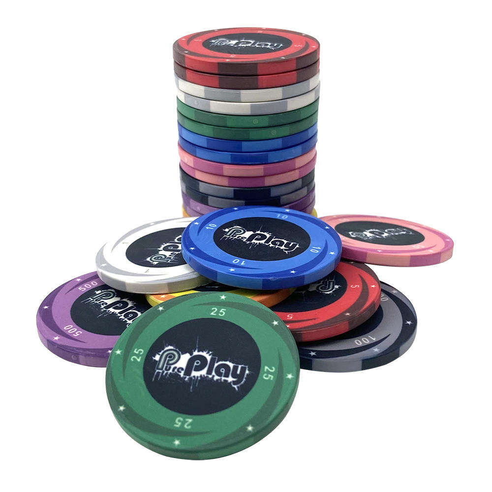 CMC056 Top Quality Ceramic Custom Poker Chips 10g Ept 39mm Round Chips with cheap Price from Chinese Factory for Casino Gambling Game