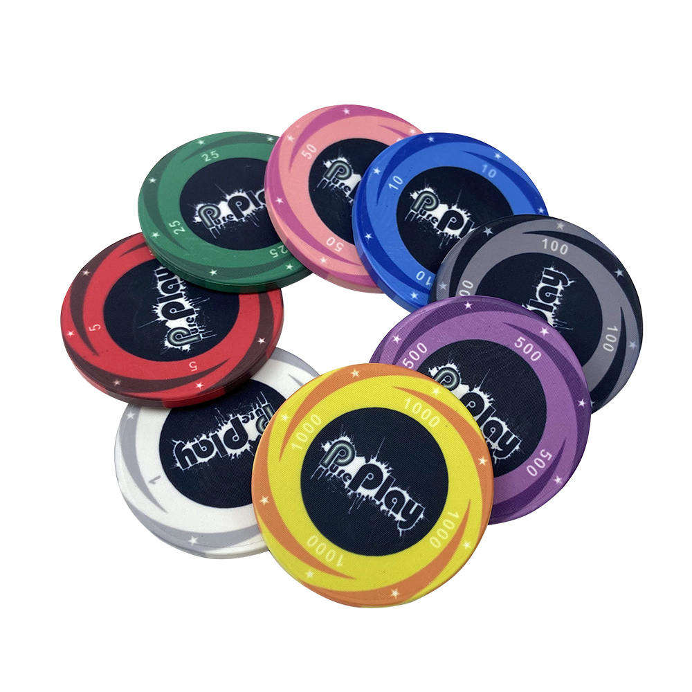 CMC056 Top Quality Ceramic Custom Poker Chips 10g Ept 39mm Round Chips with cheap Price from Chinese Factory for Casino Gambling Game