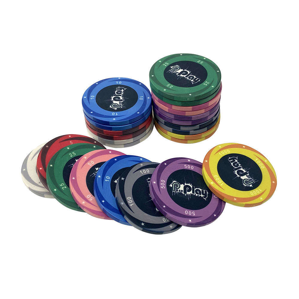 CMC056 Top Quality Ceramic Custom Poker Chips 10g Ept 39mm Round Chips with cheap Price from Chinese Factory for Casino Gambling Game