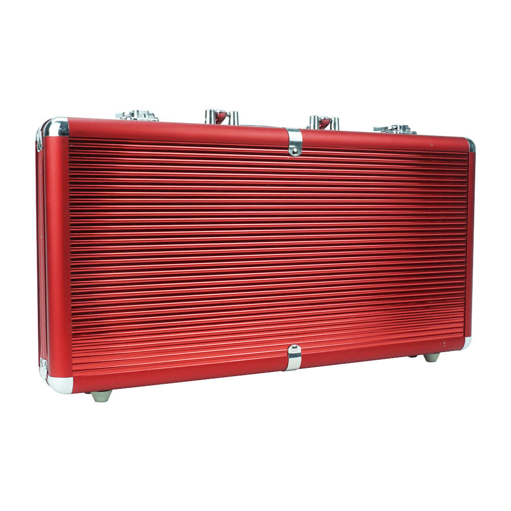 AC21-8 Red 300 Chip Aluminum Box