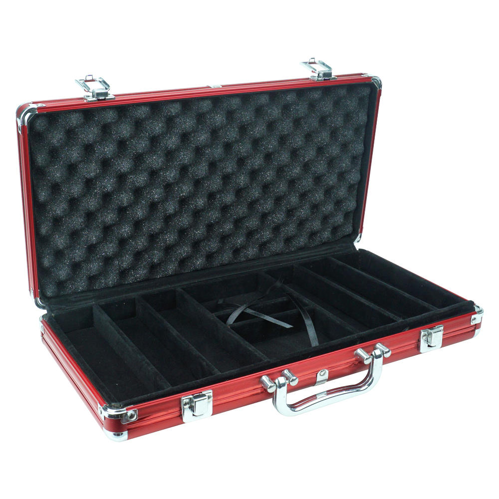 AC21-8 Red 300 Chip Aluminum Box