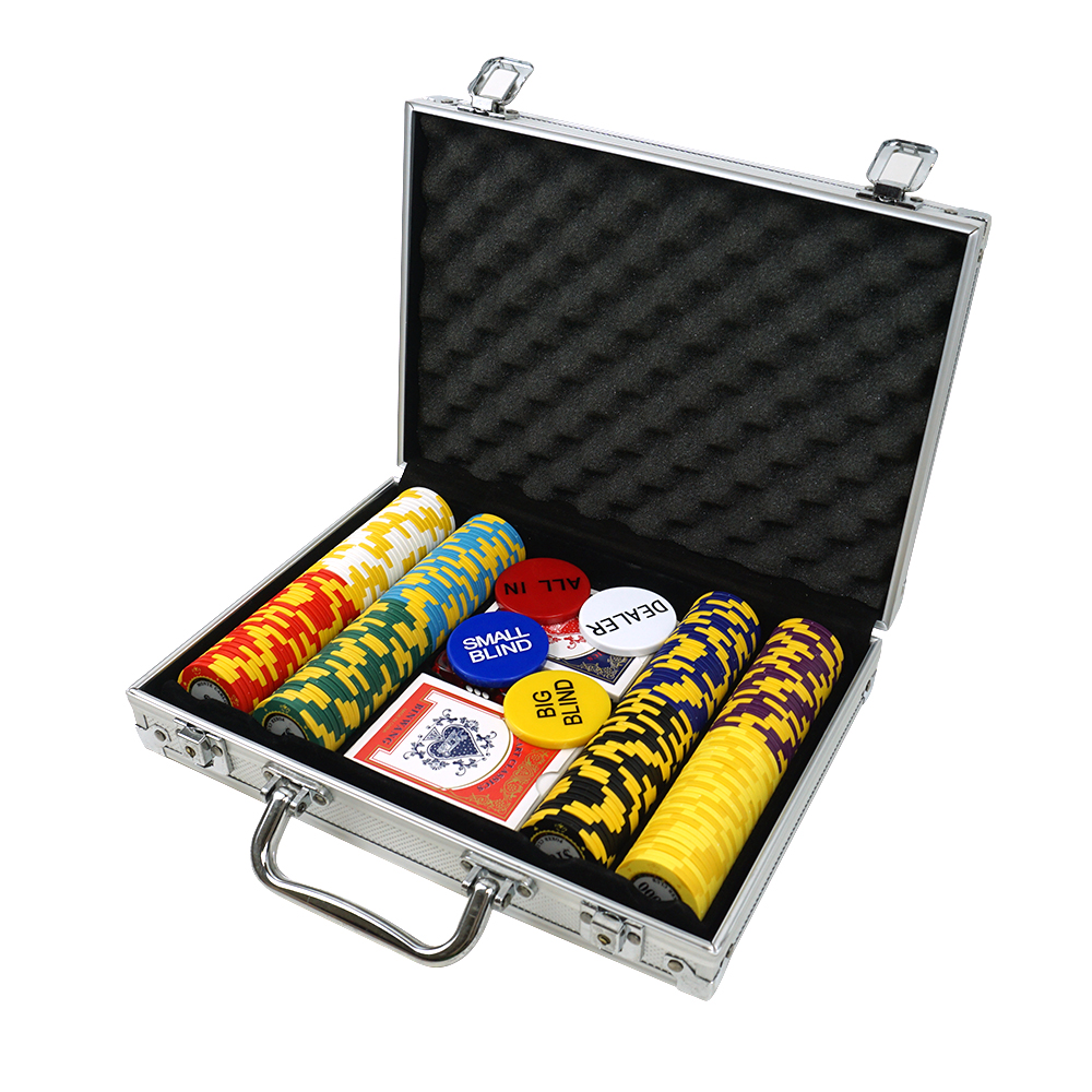 Casino Poker Room  Accessory Set Baccarat Blackjack Poker Game Companion Custom hybrid Clay 200 Piece poker Chip Set